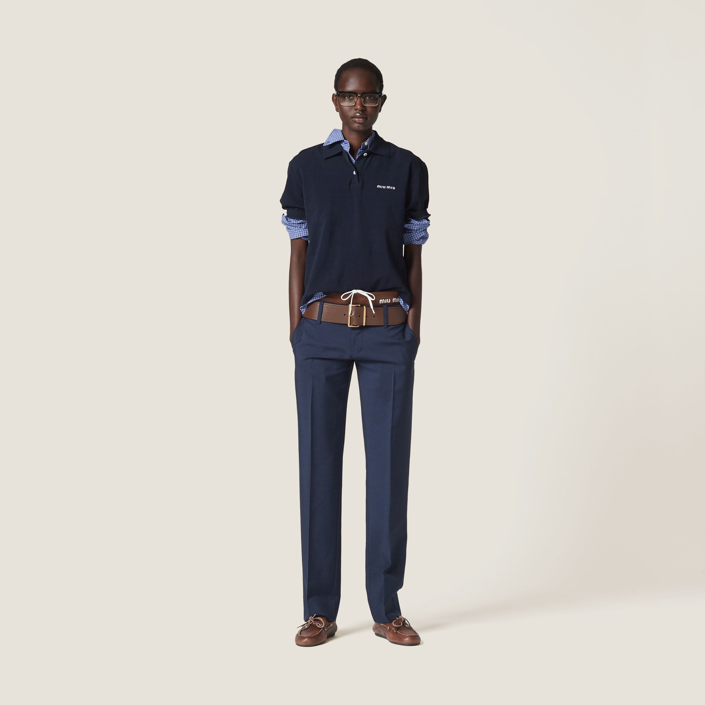 Miu Miu Straight-leg Tailored Trousers In Black