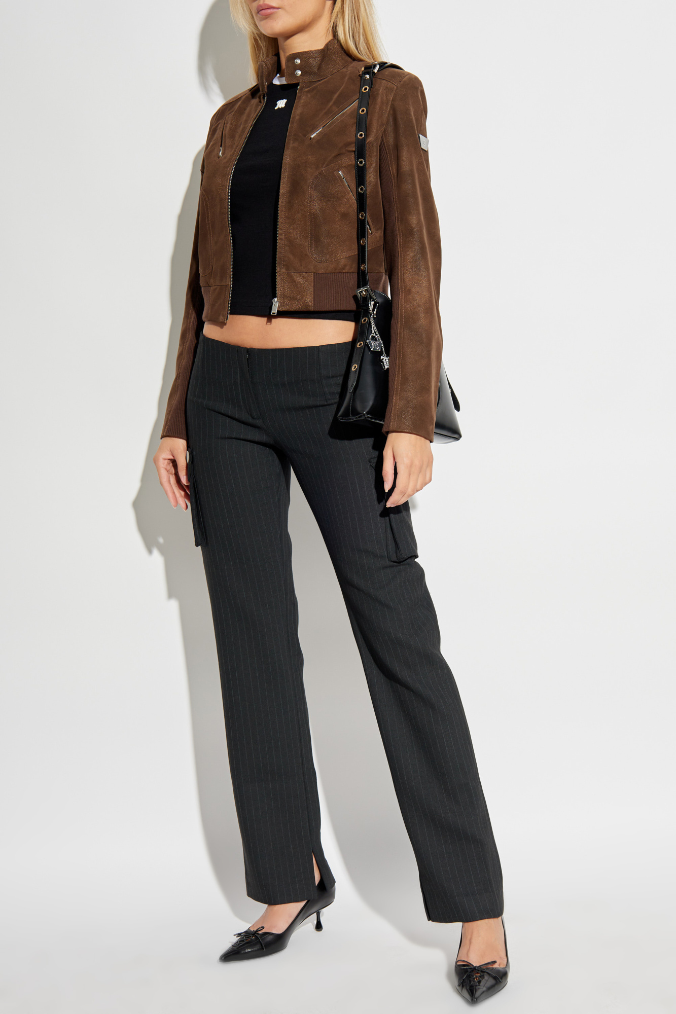 Misbhv Flared Cargo Pants In Black