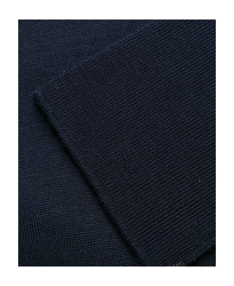 John Smedley Belper Buttoned Knitted Polo Shirt In Black