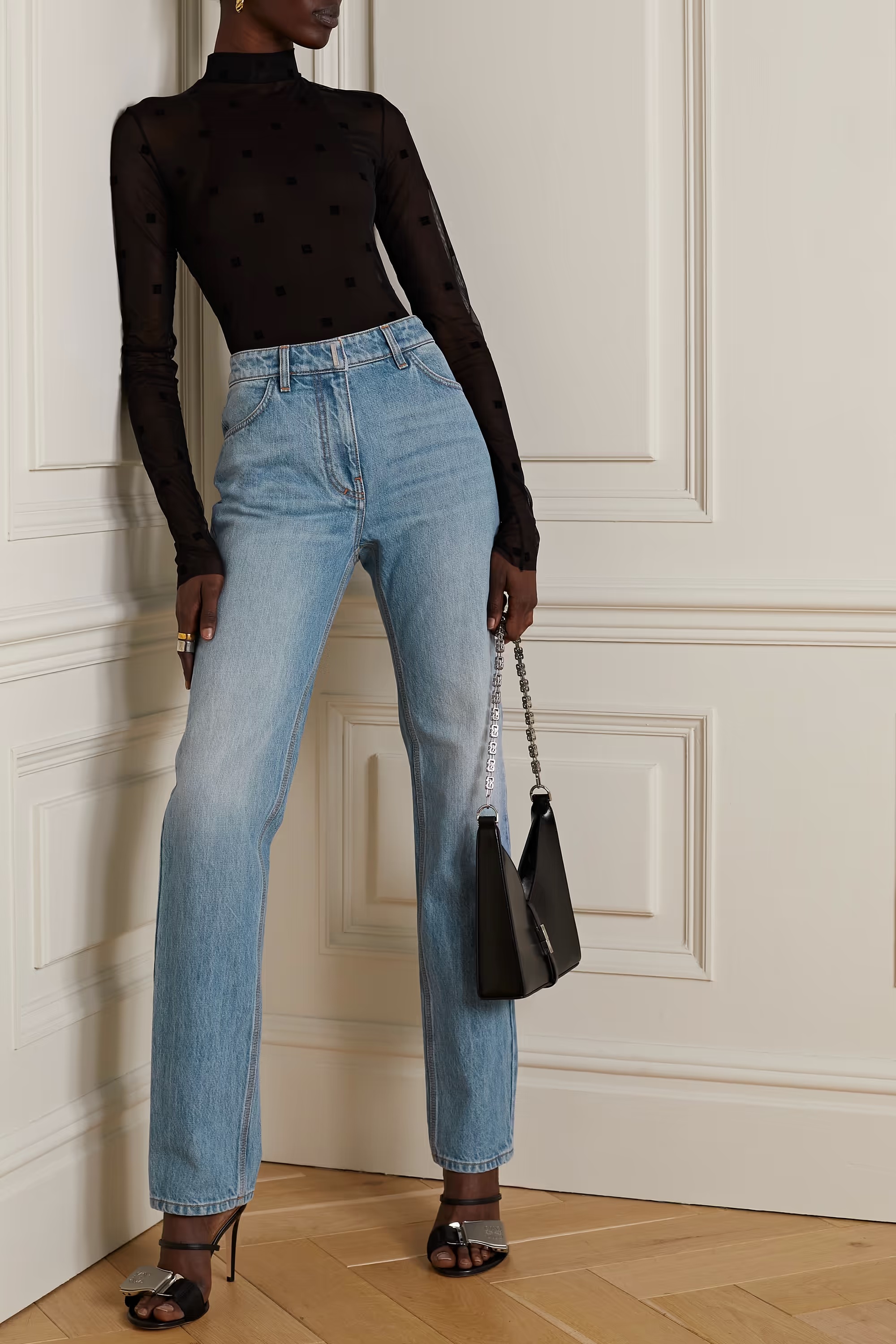 Givenchy High-waisted Jeans In Blue