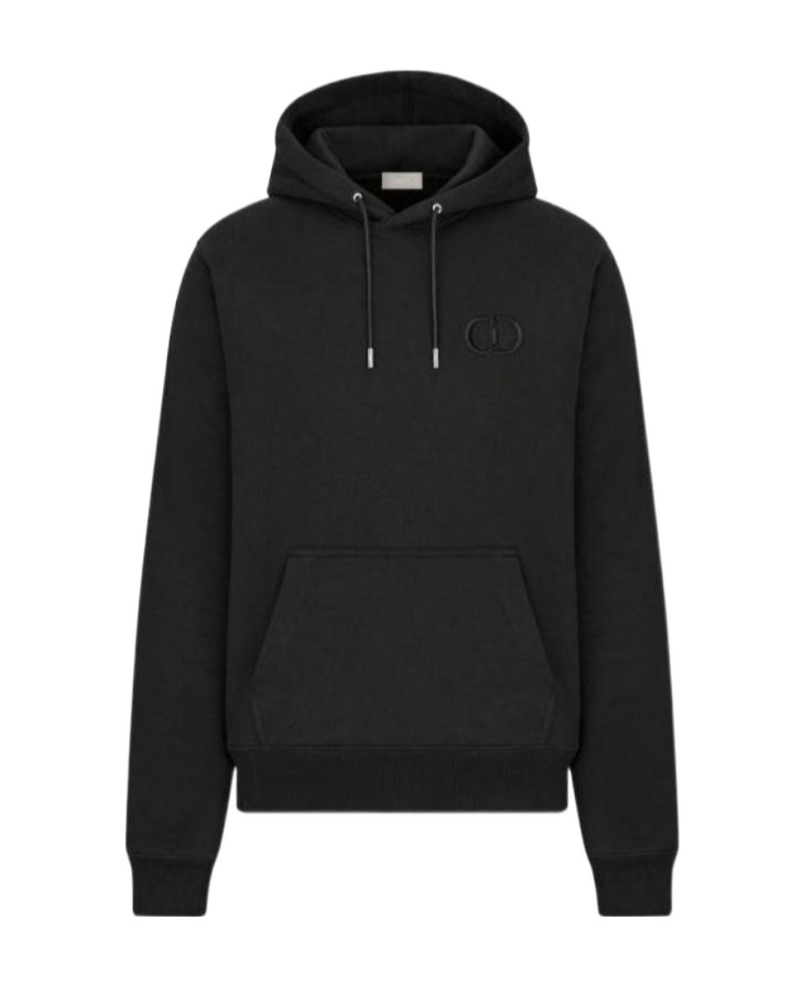 Dior Homme Cd Icon Drawstring Hoodie In Black
