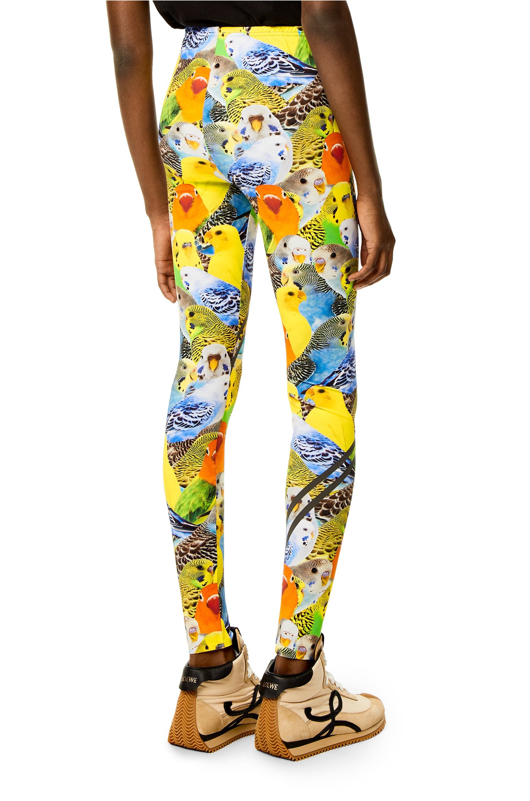 Loewe Bird-print Leggings In Multicolor