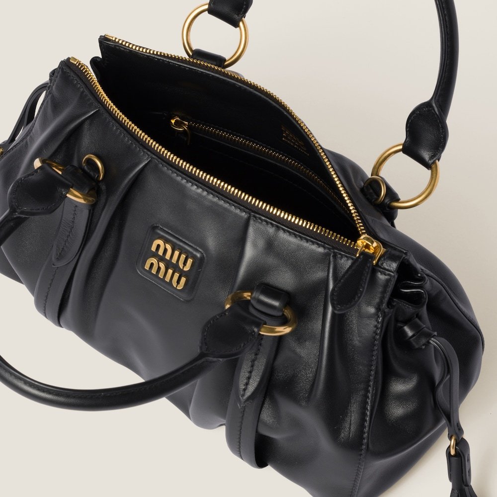 Miu Miu Women's Joie Leather Bag In Black