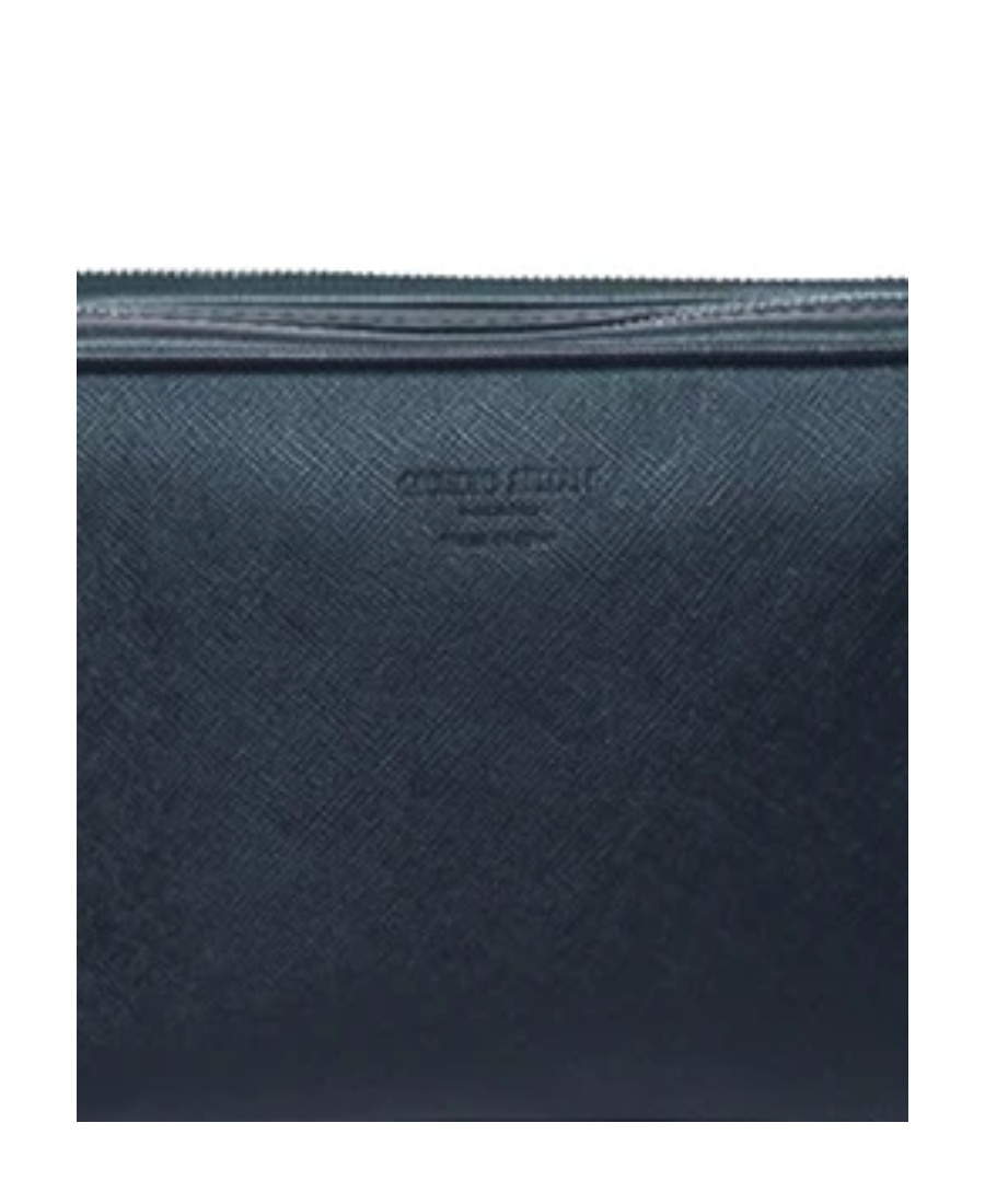 Giorgio Armani Logo Details Handbag In Black