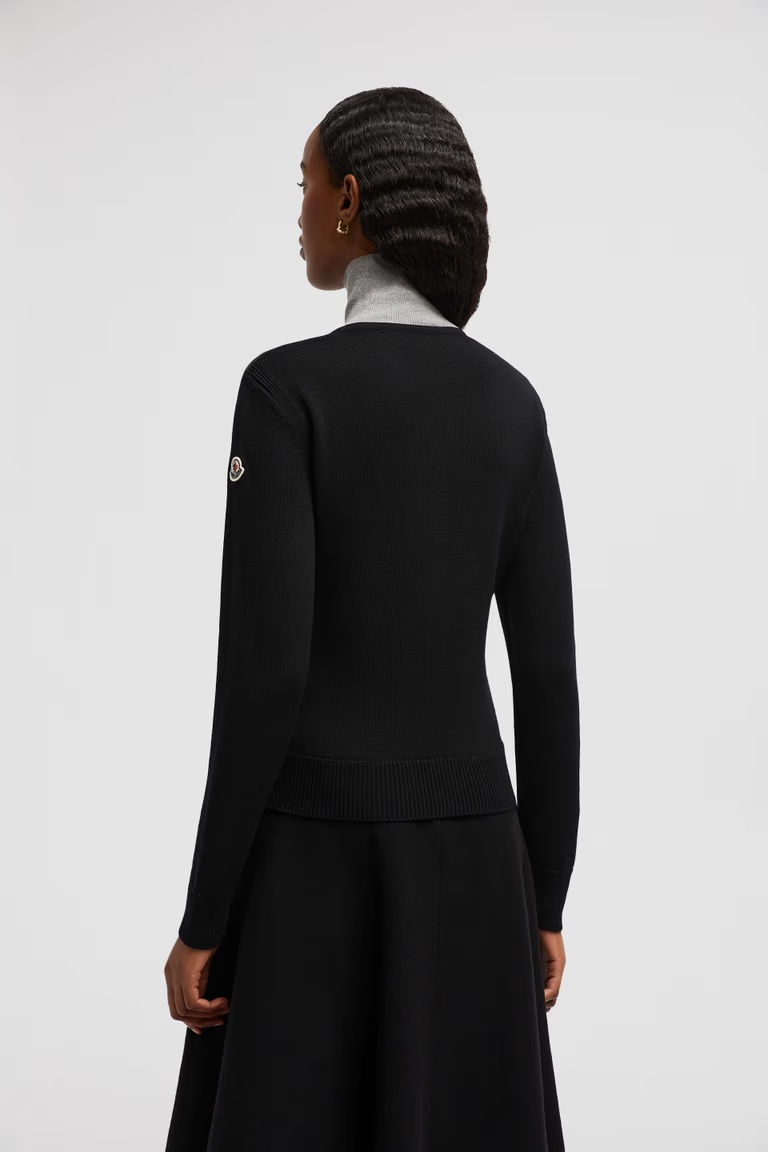 Moncler Down-filled Buttoned Cardingan In Black