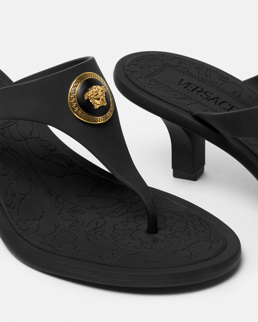 Shop Versace 55mm Alia Mules
