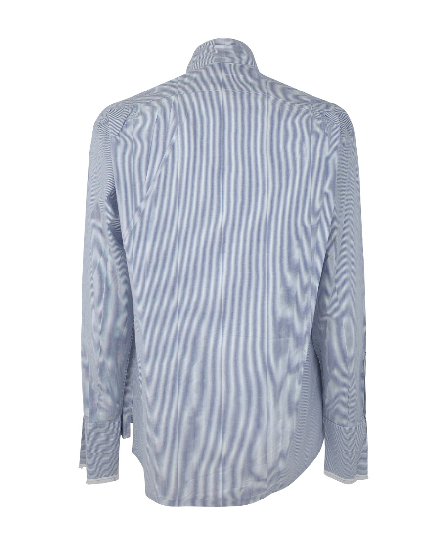 Greg Lauren Blue Striped Winged Gl1 Shirt In Gray