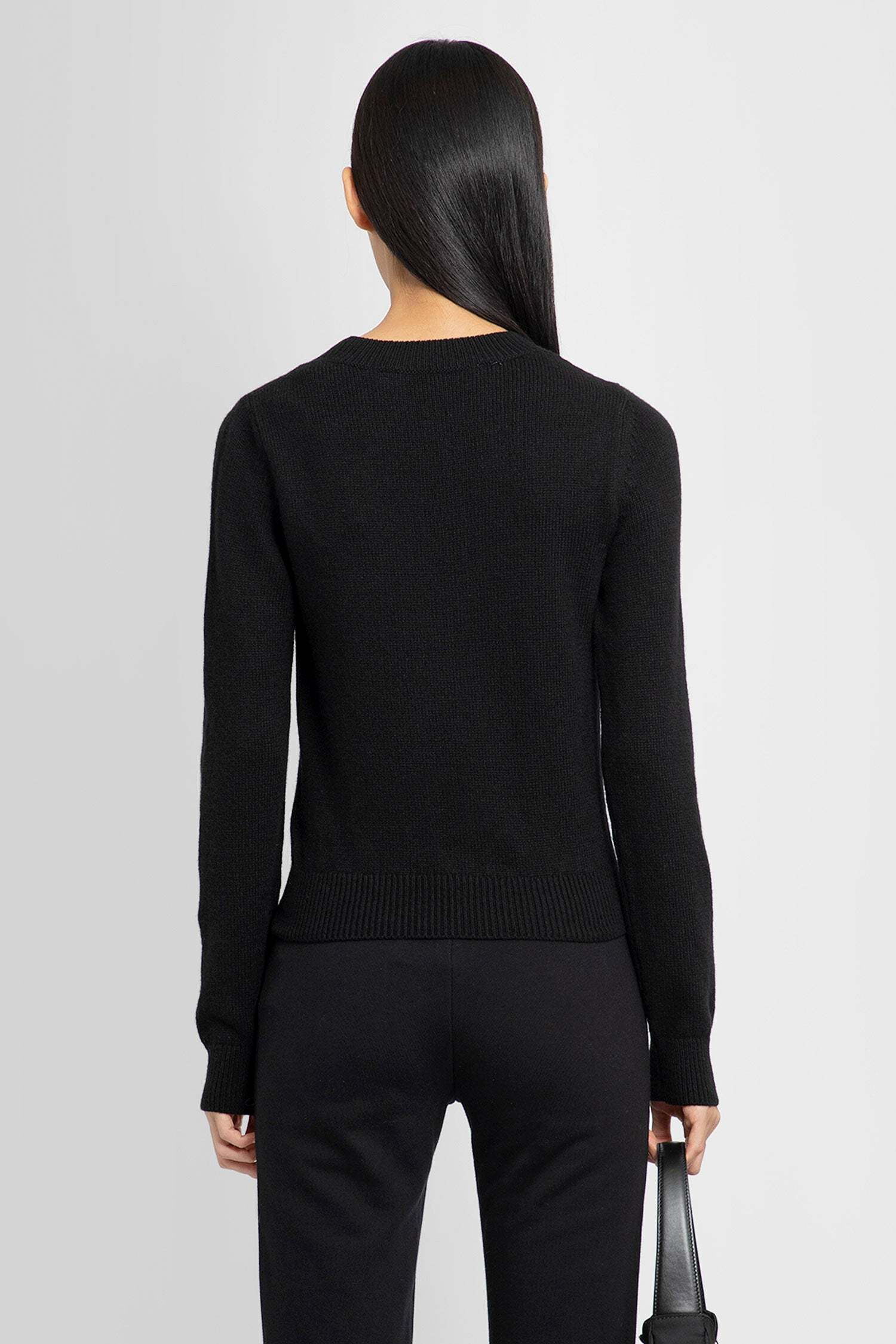 Palm Angels Cropped Pullover With Embroidered Logo In Black