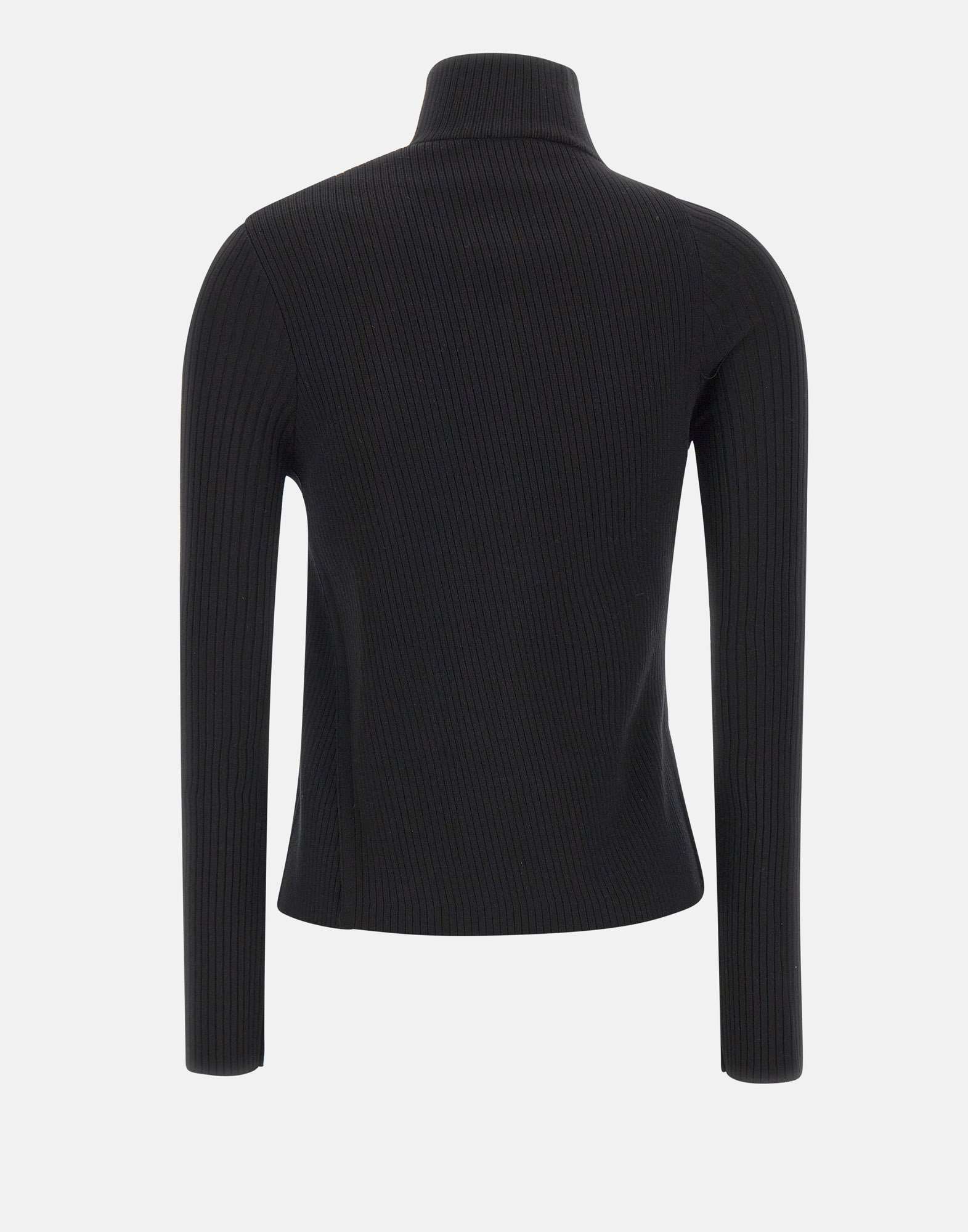 Courrèges High-neck Long-sleeved Sweater In Black