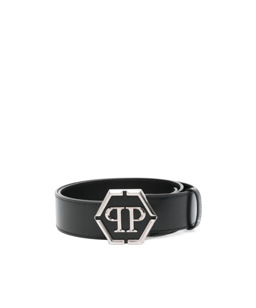 Philipp Plein Logo Belt In Black