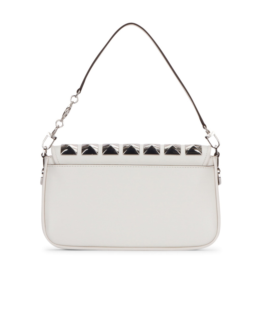 Michael Kors Chain Clutch With Studded Hardware In White