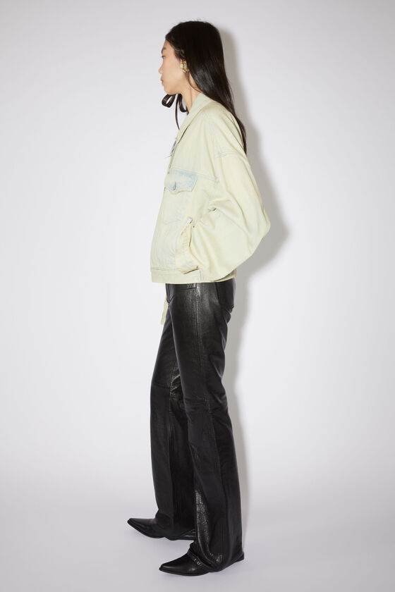 Acne Studios Faded-wash Denim Jacket In Nude