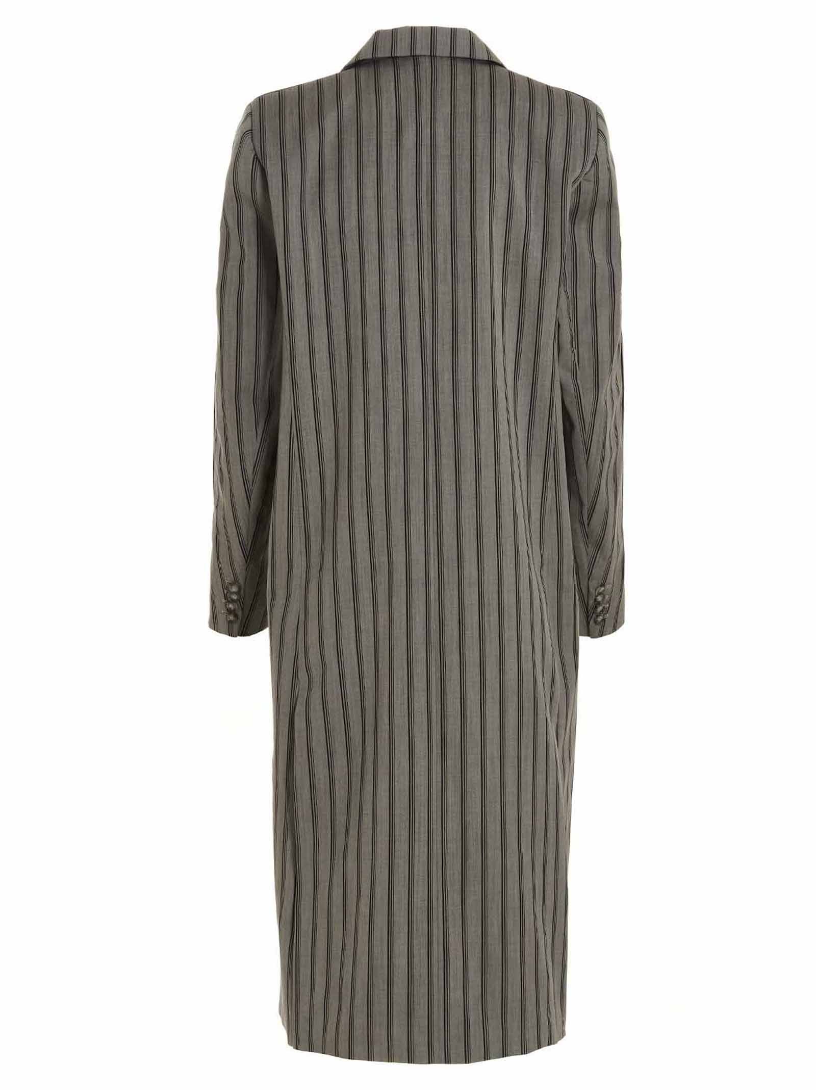 VTMNTS STRIPED LONG COAT