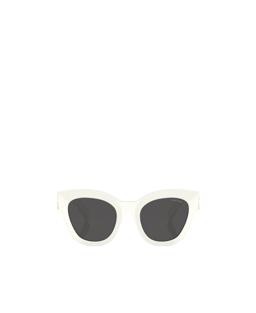 Miu Miu Logo-lettering Cat-eye Sunglasses In Gray