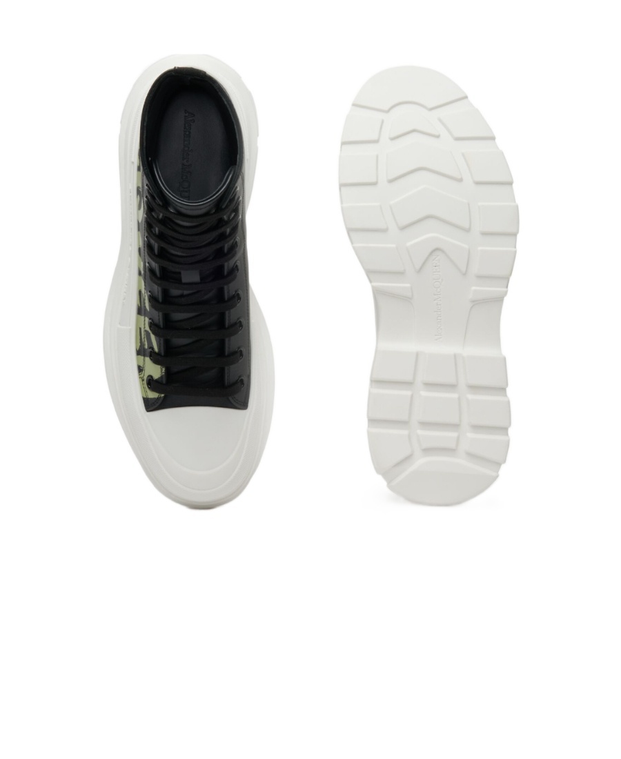 Shop Alexander Mcqueen Tread Slick Chunky Sneakers In Black