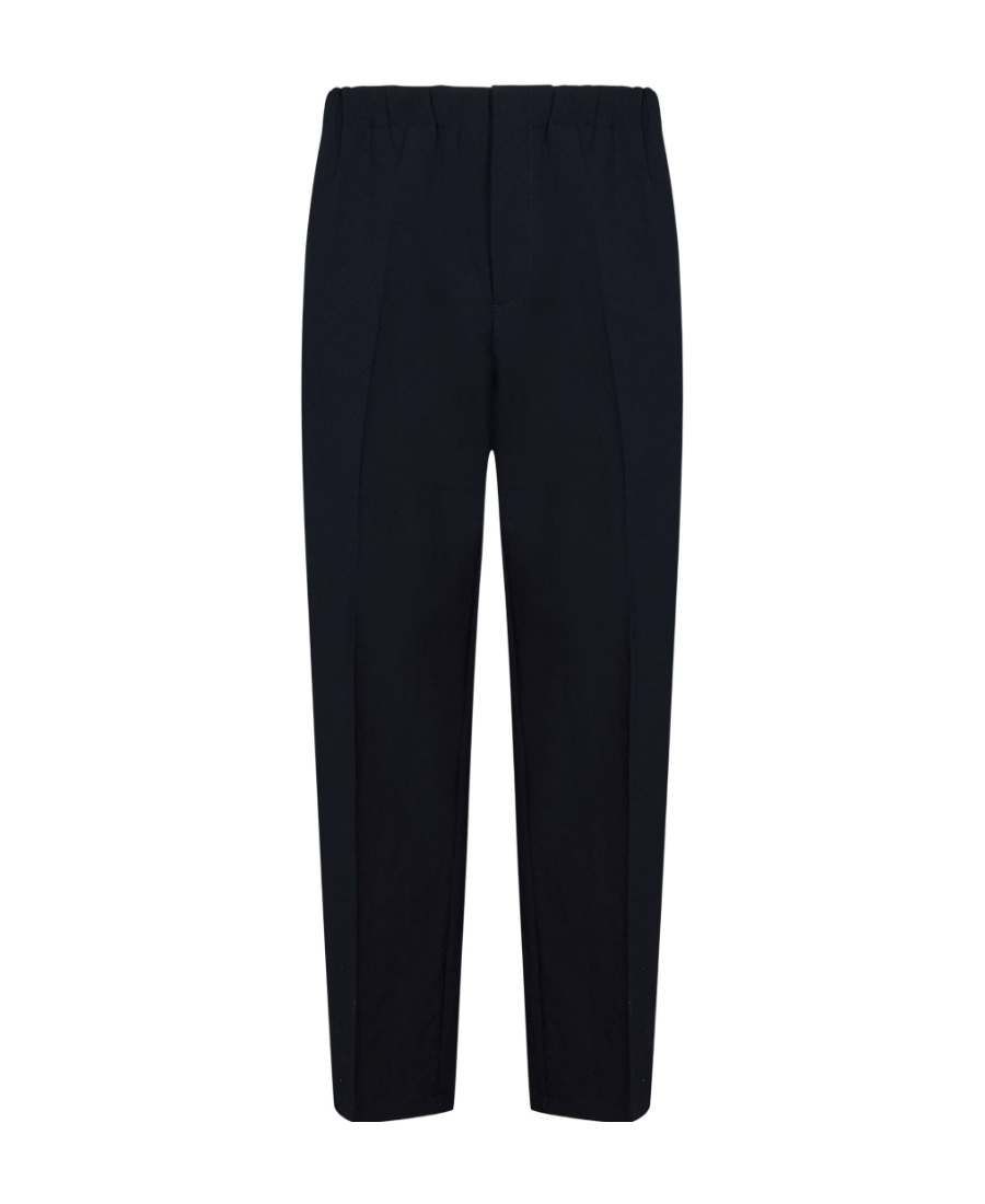 Jil Sander Elasticated-waist Tapered Trousers In Black