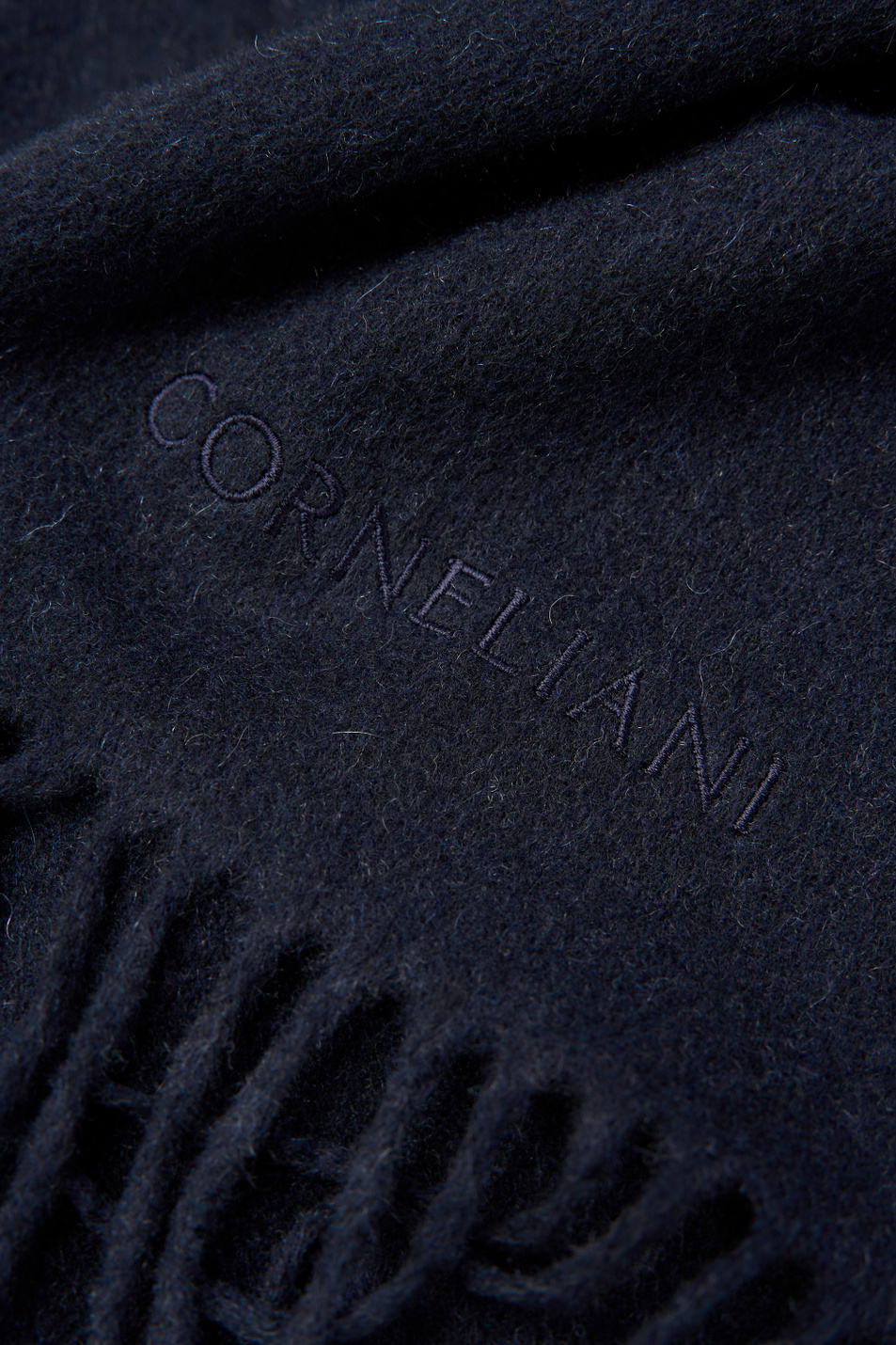 Corneliani Logo Scarf In Black