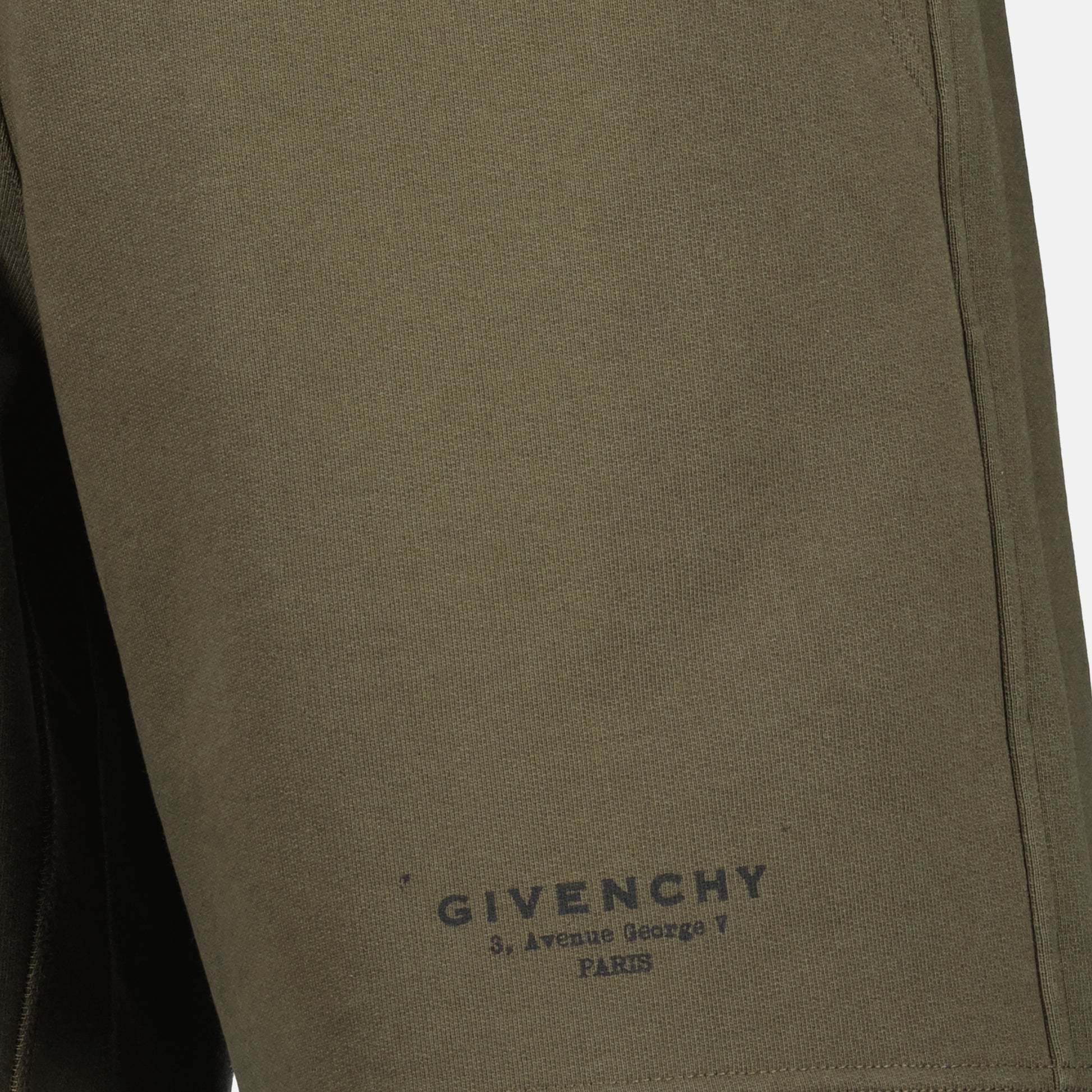 Givenchy Elastic Waist Shorts In Green