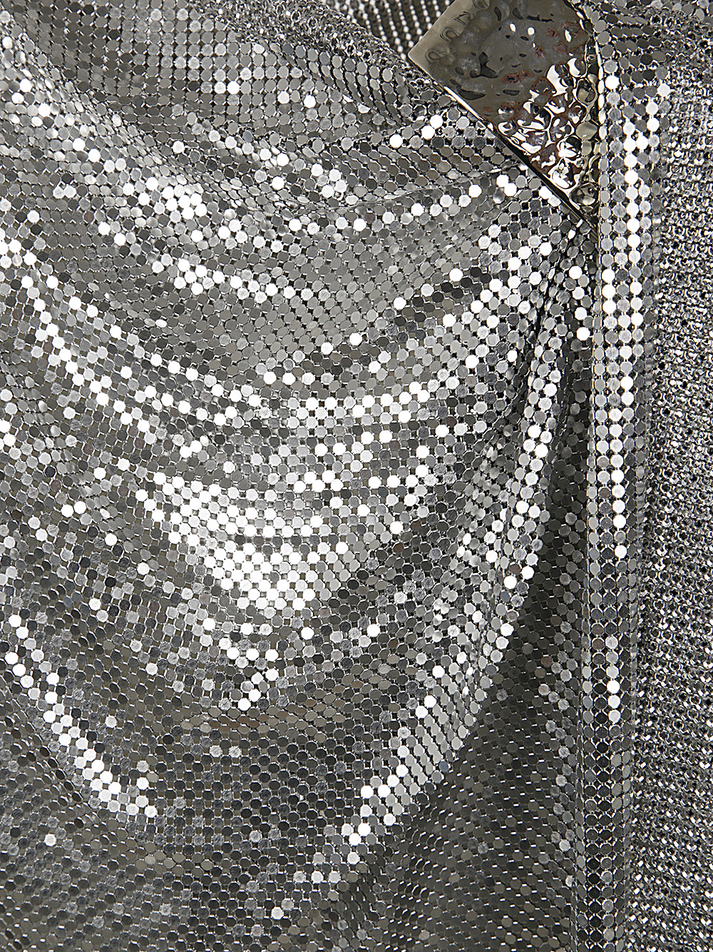 Rabanne Mesh Draped Maxi Sequin Dress In Gray