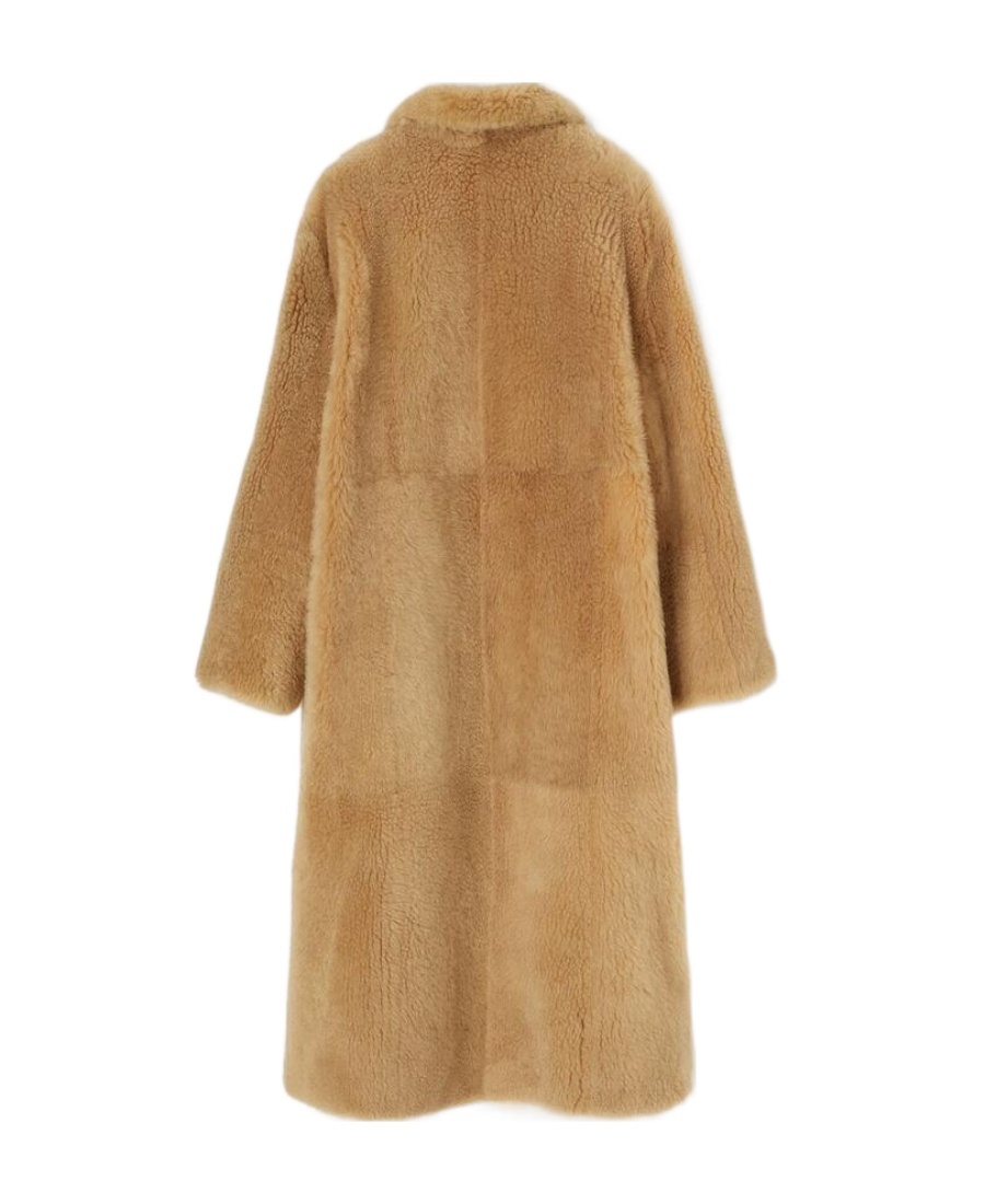 Loro Piana Long-sleeved Side Pocket Coat In Brown