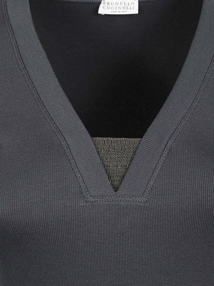 Brunello Cucinelli Short-sleeved Shirt In Black
