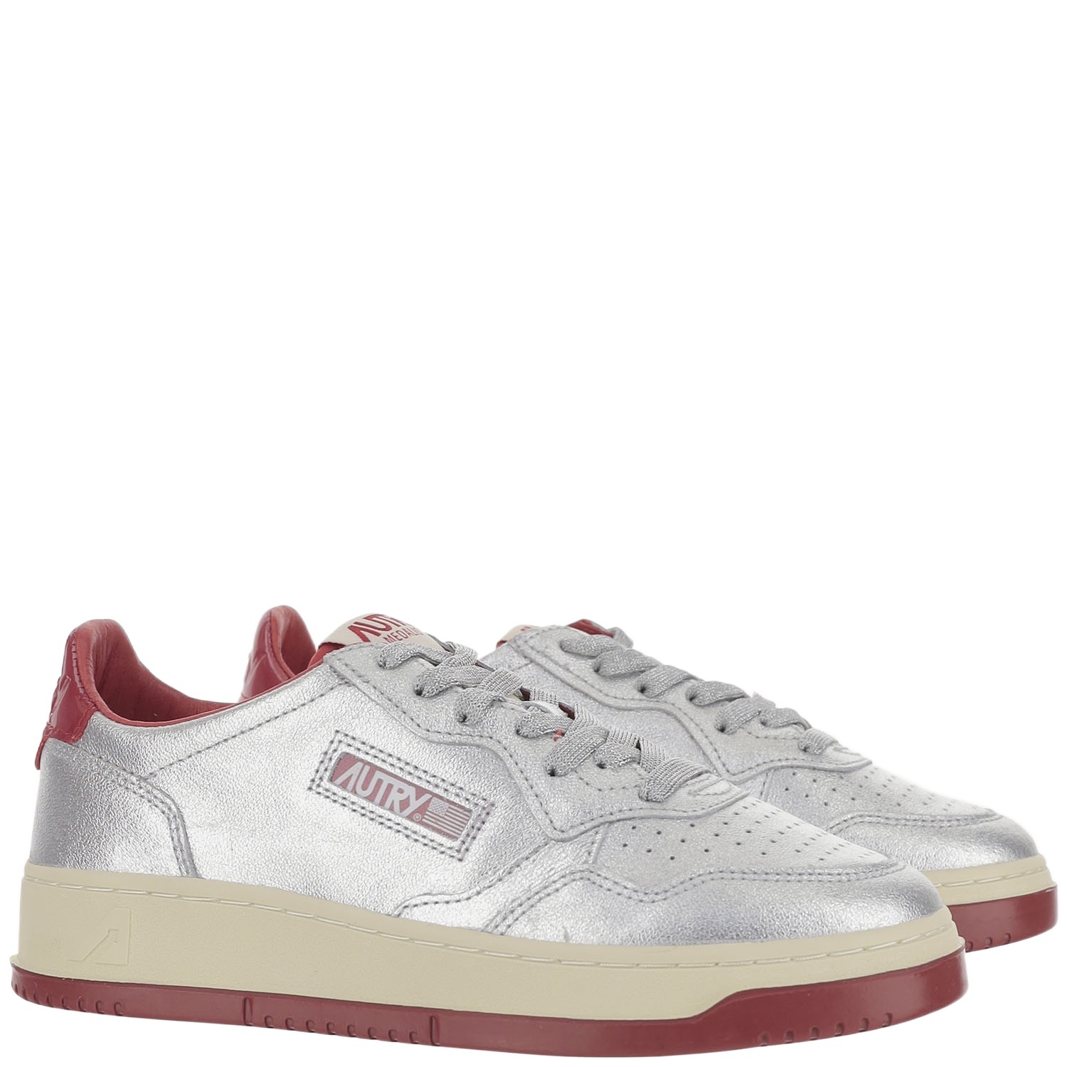 Autry Medalist Low-top Sneakers In Silver