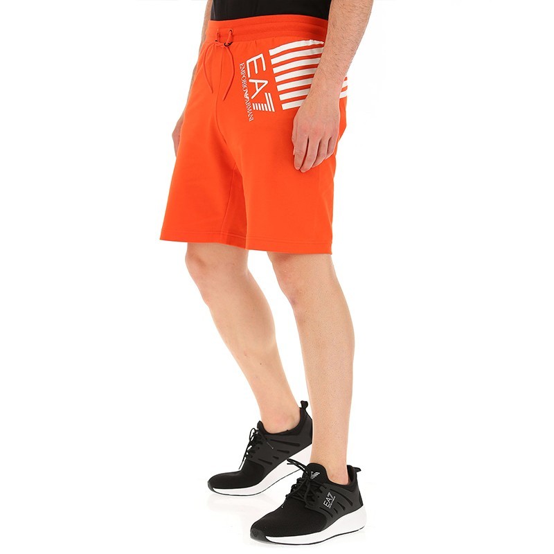 Ea7 Logo Shorts In Orange