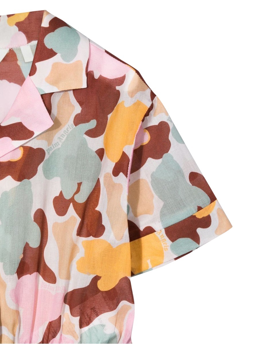 Palm Angels Printed Short-style Shirt In Pink