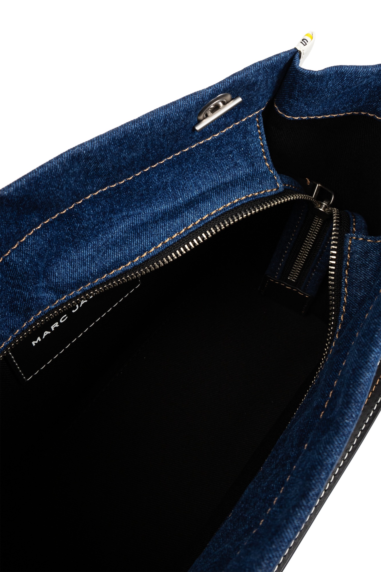 Marc Jacobs Sac Cabas The Denim Chain Micro Tote Bag In Blue