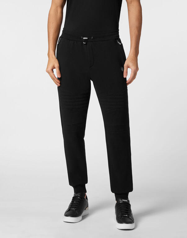 Philipp Plein Jogging Pants Iconic Drawstring Waist In Black