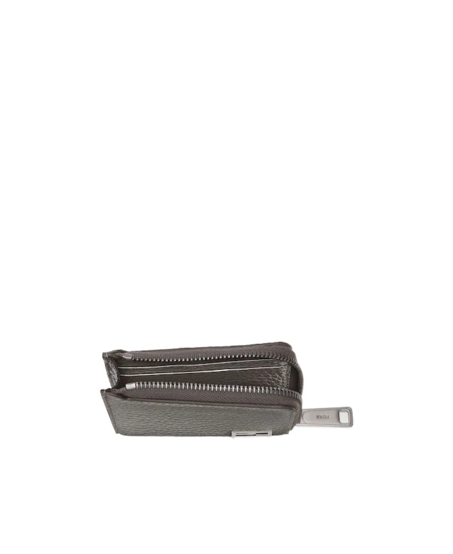 Fendi Logo Card Bag In Gray