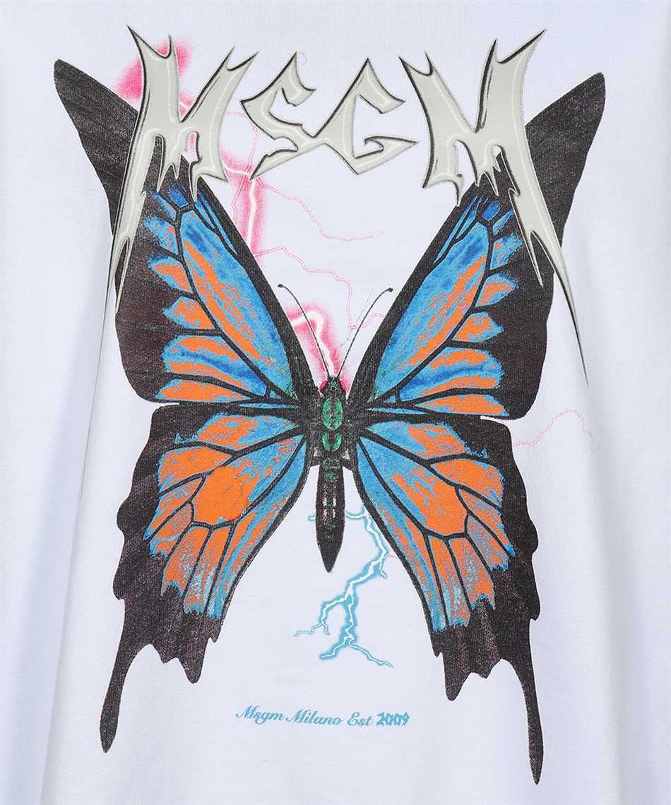 Msgm Butterfly-print Hoodie In White