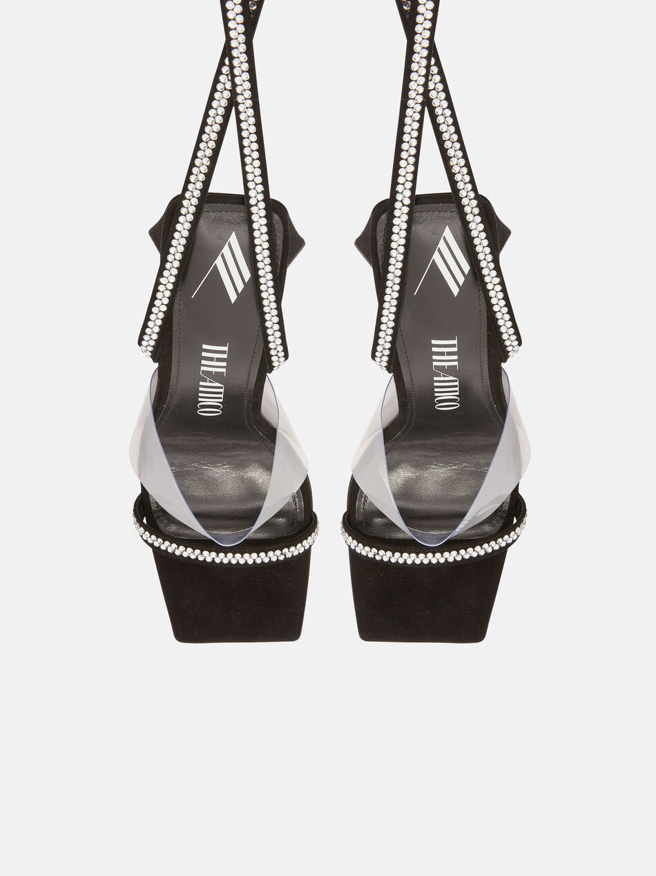 Attico Open-toed High-heeled Sandals In Black