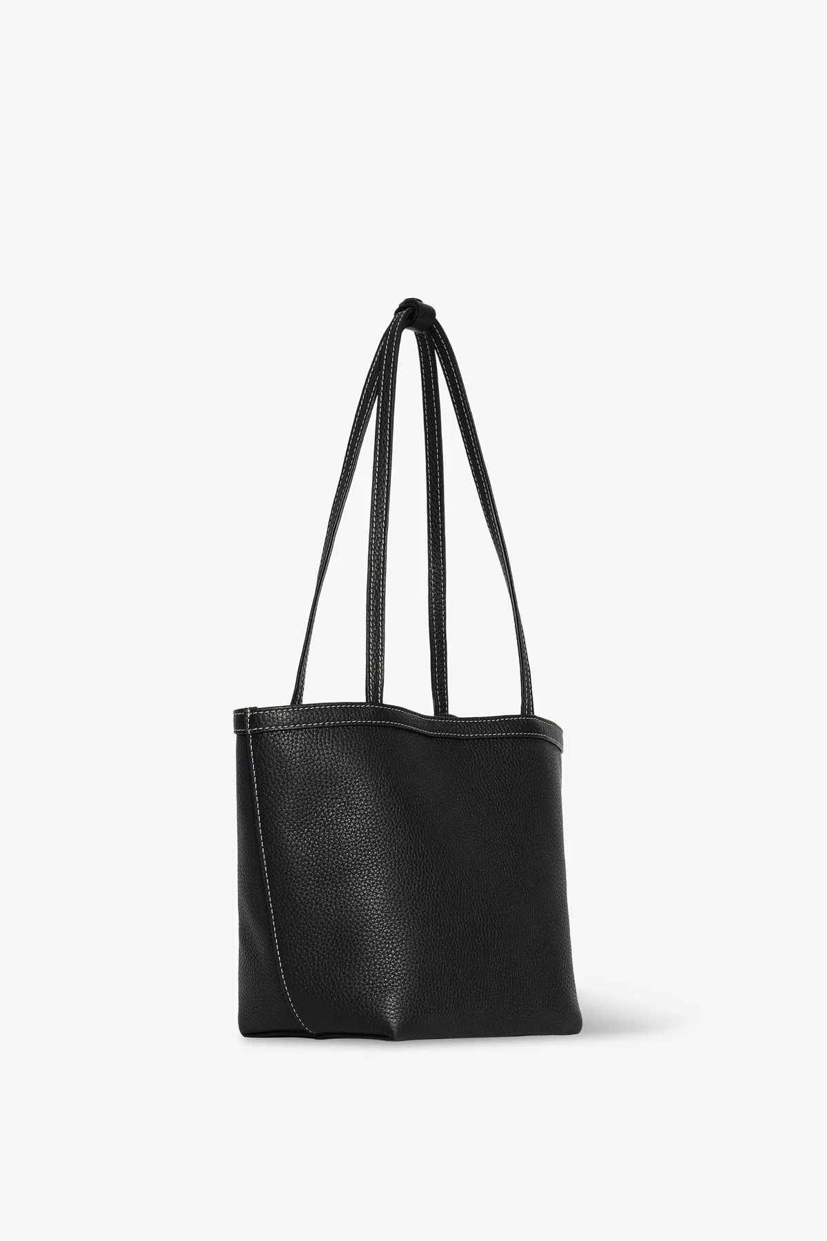 The Row Medium Park Tote Stitch Shoulder Bag In Black