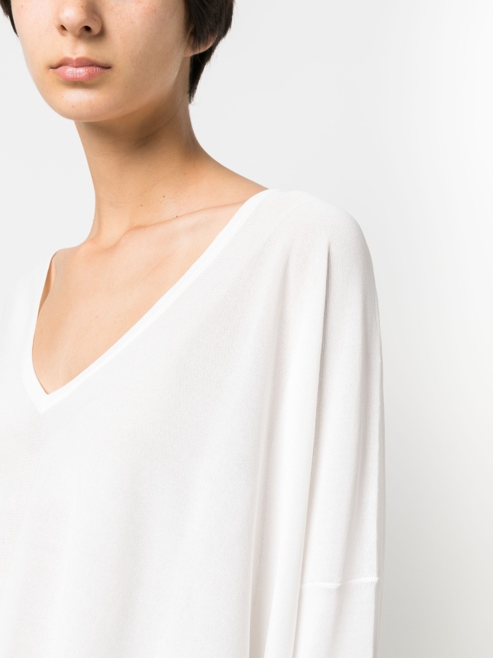 P.a.r.o.s.h Logo Long-sleeved Sweater In White