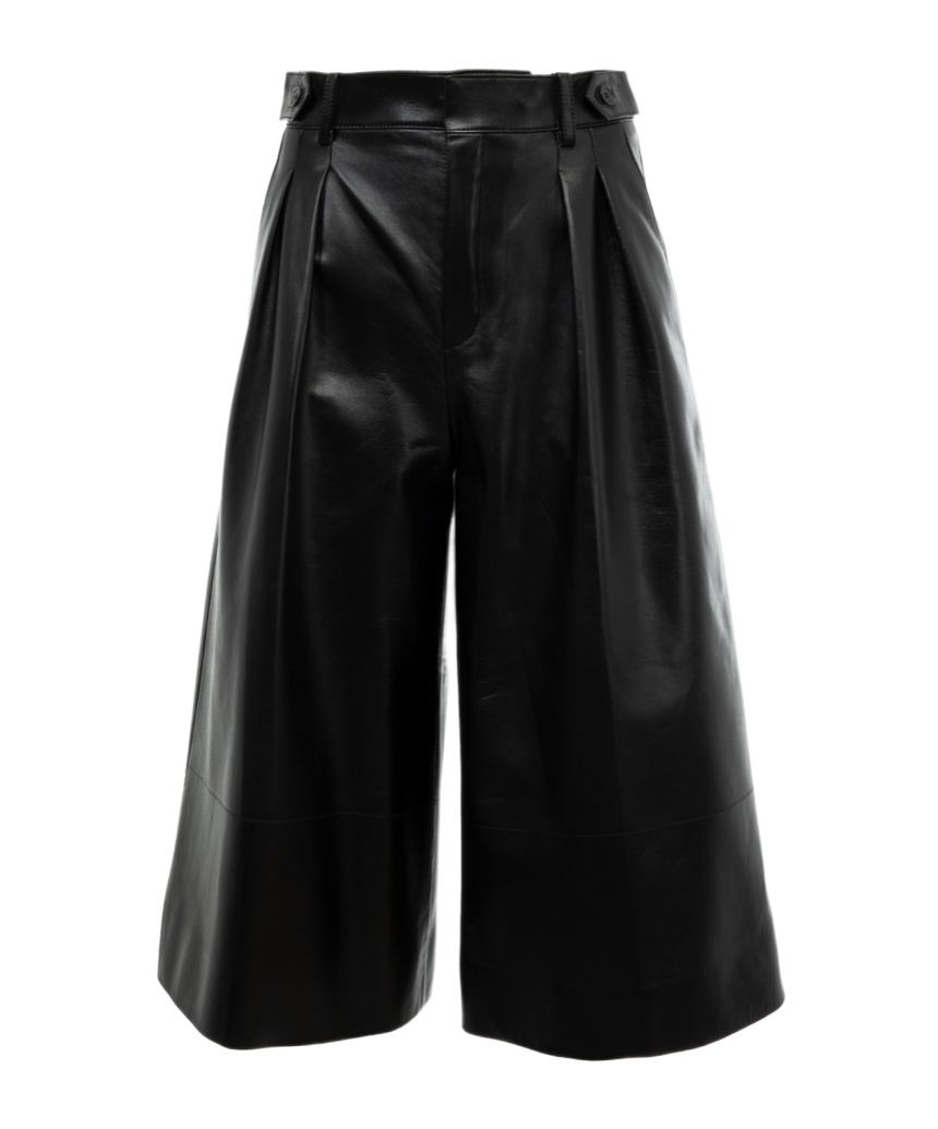 Saint Laurent Wide-leg Casual Pants In Black