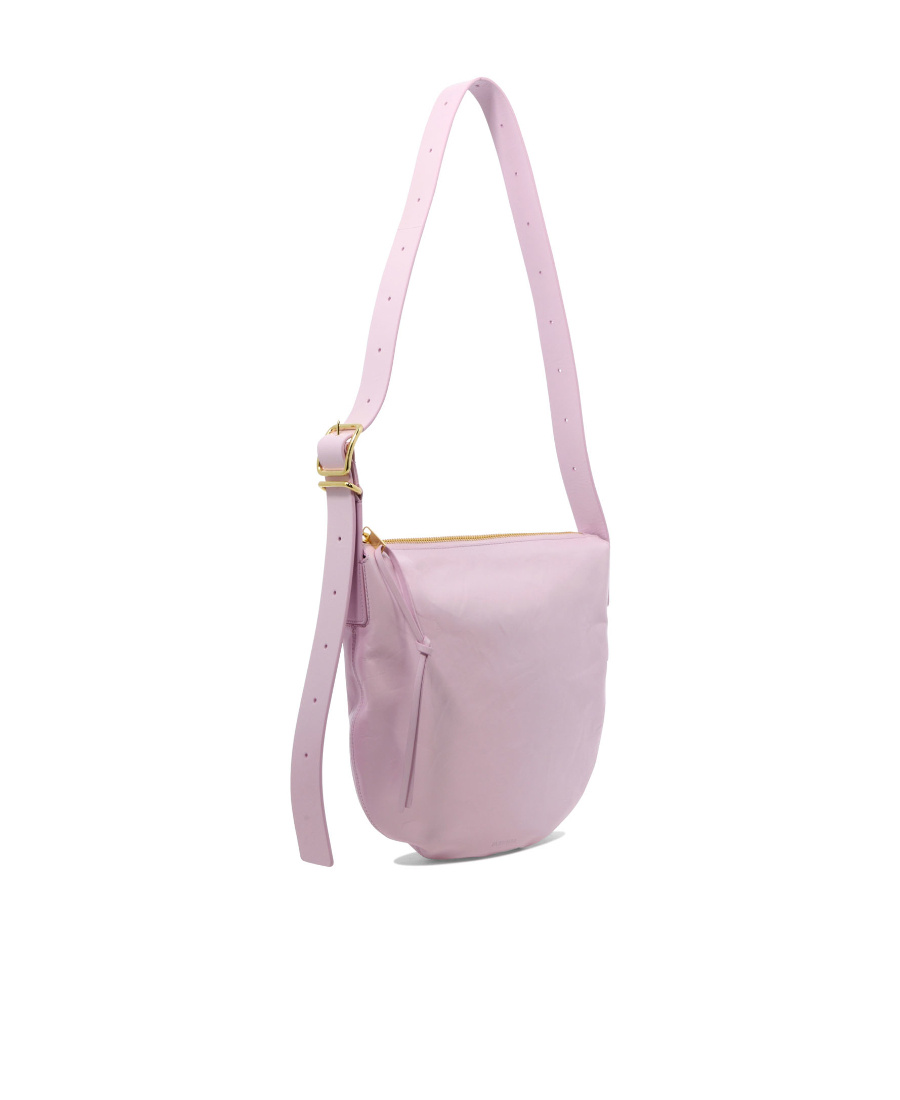 Jil Sander Moon Leather Shoulder Bag In Pink