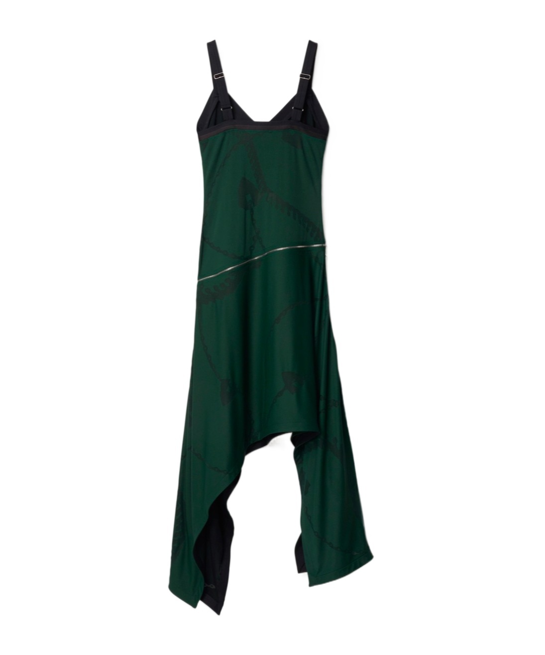 Burberry Shield Hardware Asymmetric Midi Dress In Black