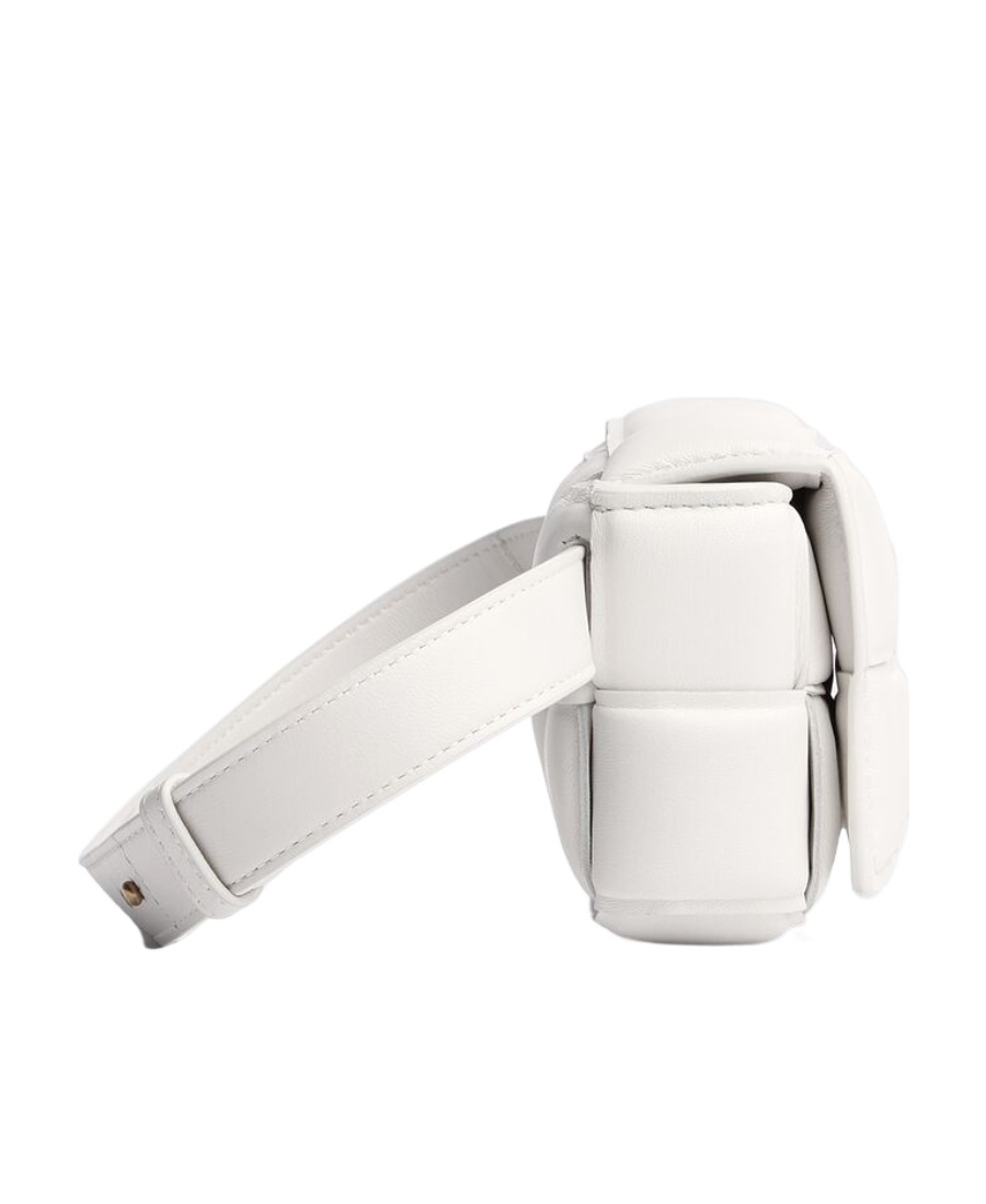 Bottega Veneta Logo With Cushion Box Chest Bag In White