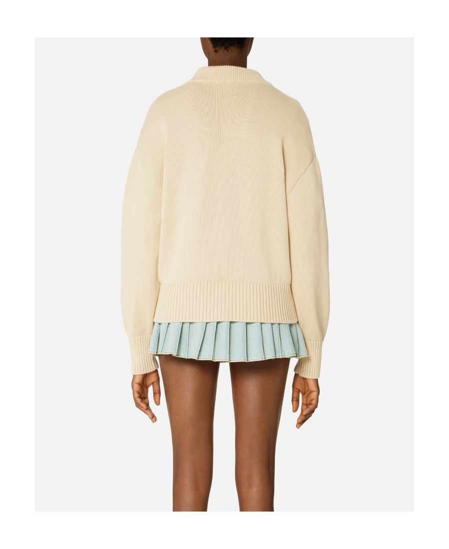 Ami Alexandre Mattiussi Ami De Coeur Button-up Cardigan In Nude