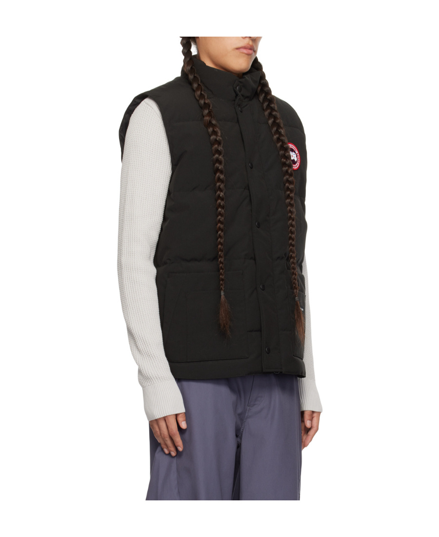 Canada Goose Black Polyester Blend Freestyle Sleeveless Down Jacket In Black
