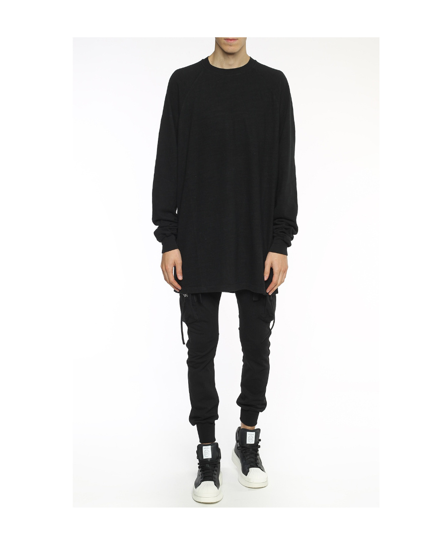 Rick Owens Drkshdw Logo Long-sleeved T-shirt In Black