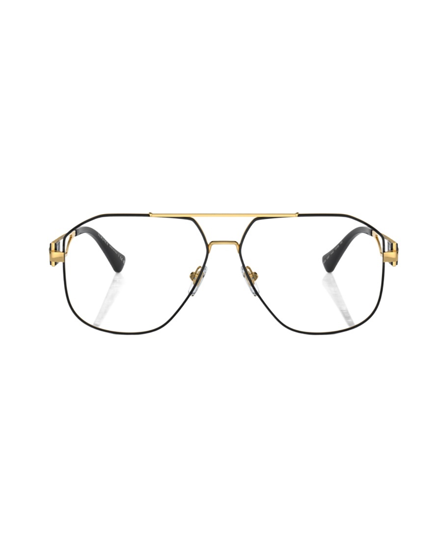 Versace Medusa Head Pilot-frame Glasses In Black