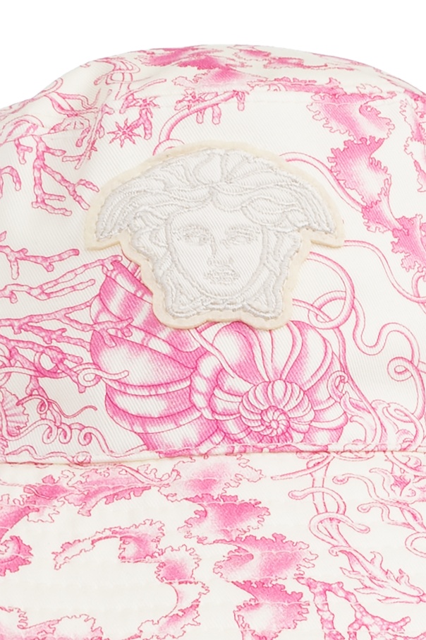 Versace Medusa Head Printed Bucket Hat In Pink