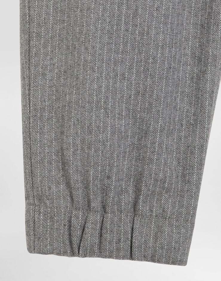 Dolce & Gabbana Pinstripe Trousers In Gray