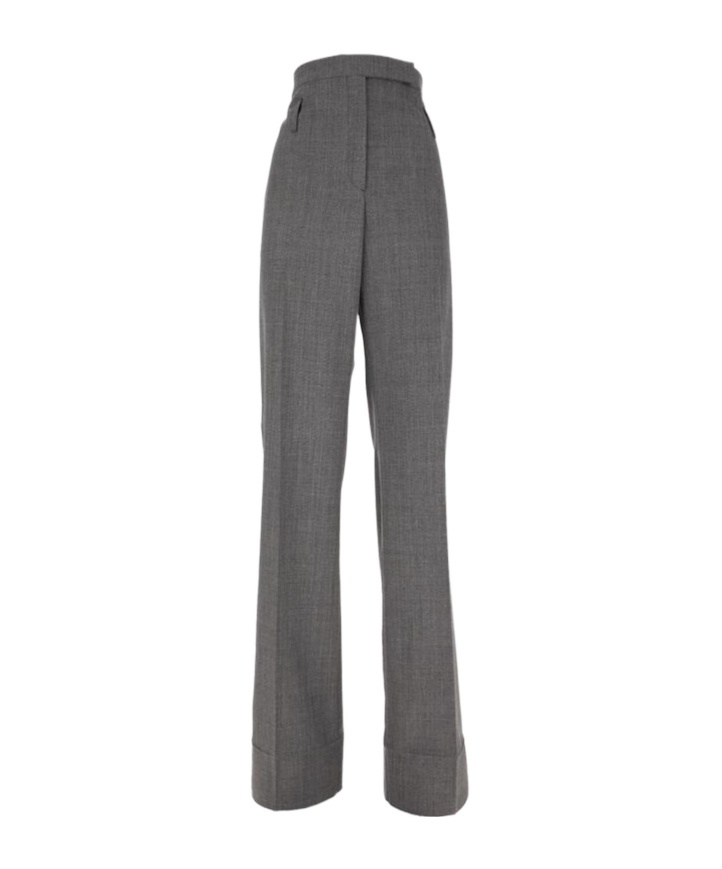 Prada Belt-loop Casual Pants In Gray