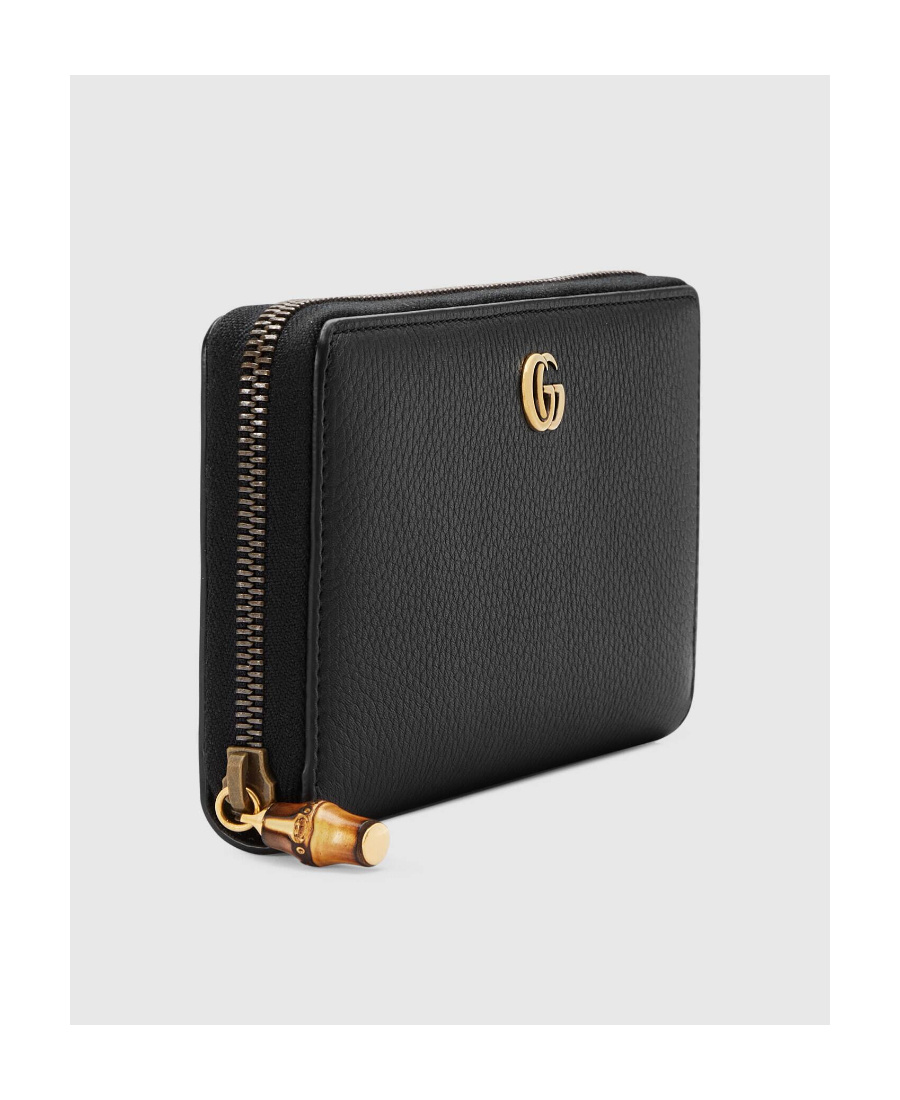 Gucci Calf-leather Zip-fastening Wallet In Black