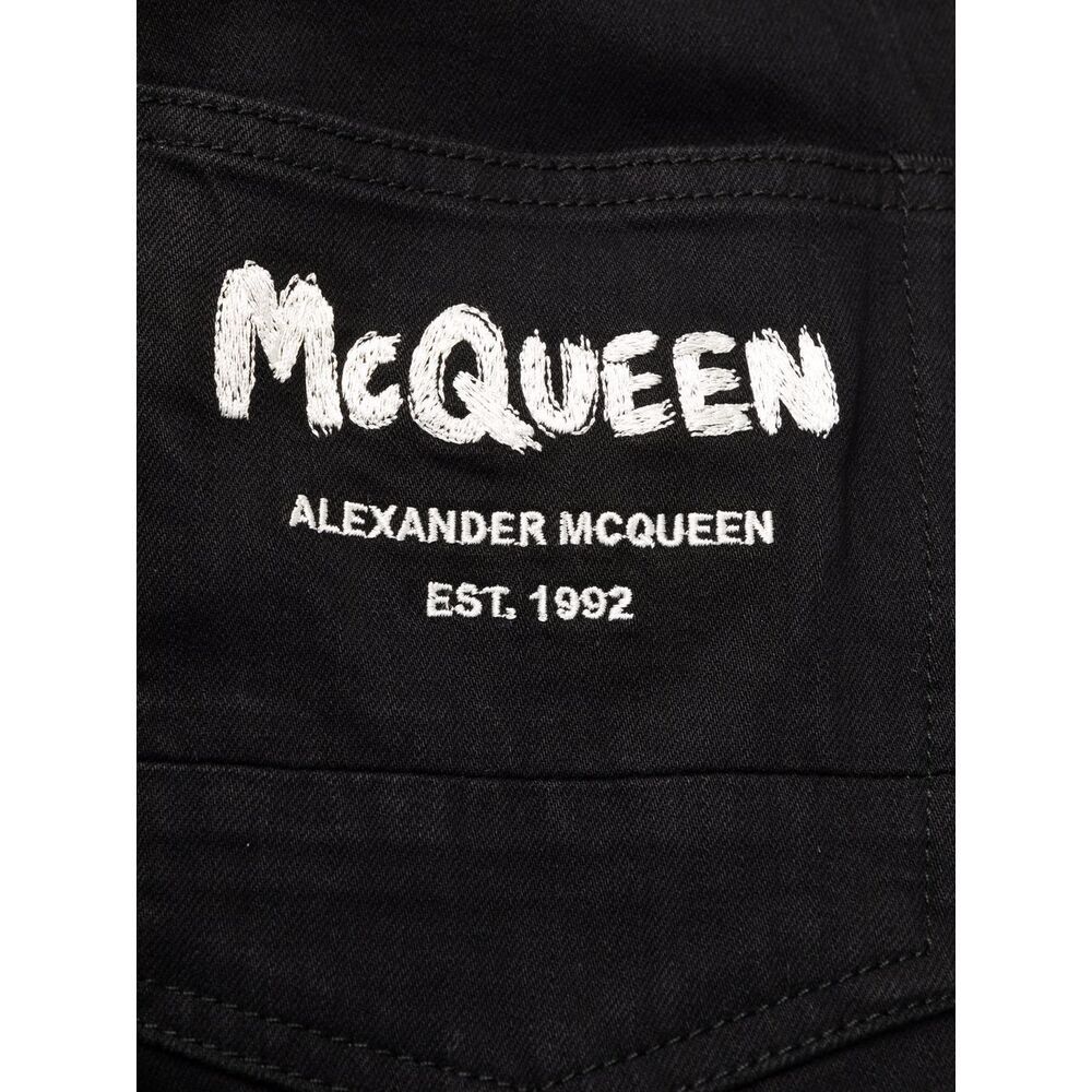 Alexander Mcqueen Trousers Denim Five Pockets In Black