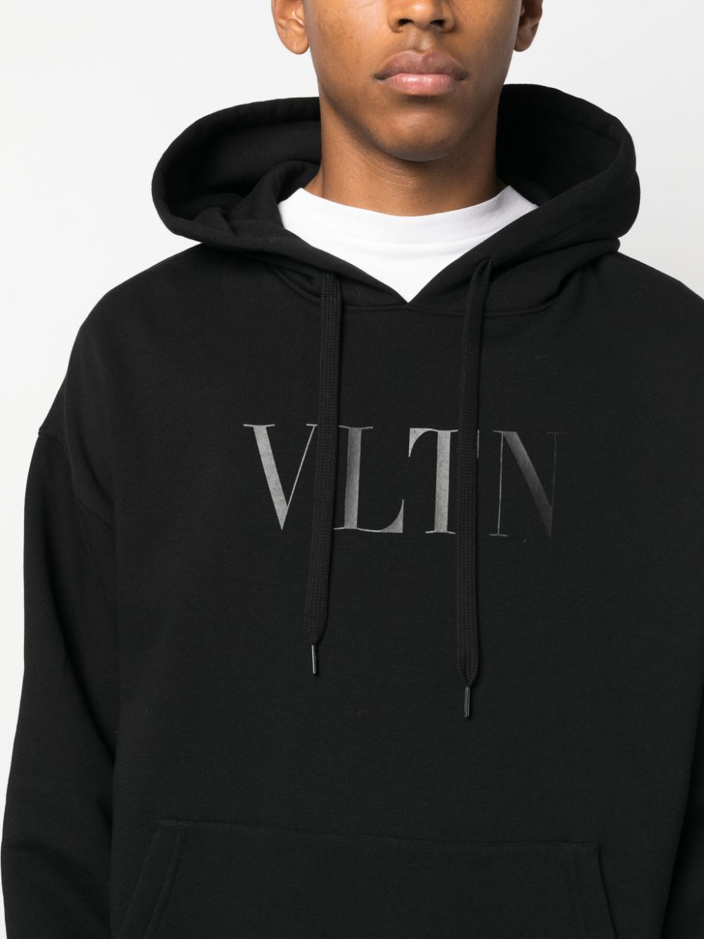 VALENTINO VALENTINO LOGO PRINTED DRAWSTRING HOODIE