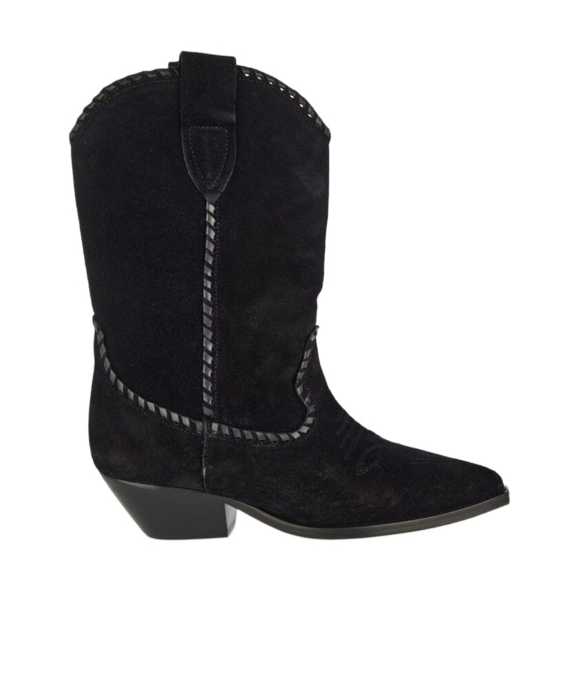 Isabel Marant Duerto Suede Short Boots In Black